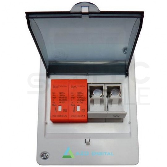 Rozdzielnica fotowoltaiczna DC 1000V natynkowa 4 modułowa 1 string z listwą N+PE IP40 wyposażona AZO