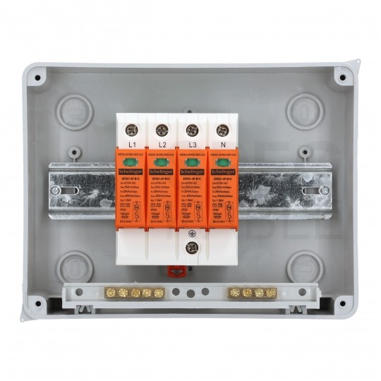 Rozdzielnica natynkowa hermetyczna APV-RH-08 1x8 modułów (690V AC / 1000V DC) IP65 201x155x91mm drzwi transparentne APV