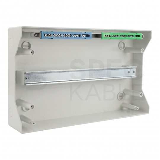 Rozdzielnica natynkowa hermetyczna RH-18 1x18 modułów (500V AC / 1000V DC) IP65 435x260x138mm drzwi transparentne Elektro-Plast