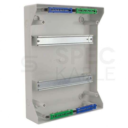 Rozdzielnica natynkowa hermetyczna RH-24 2x12 modułów (500V AC / 1000V DC) IP65 330x420x138mm drzwi transparentne Elektro-Plast