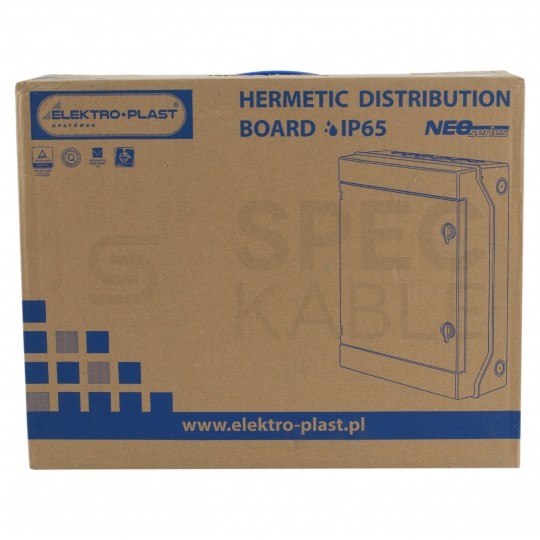 Rozdzielnica natynkowa hermetyczna RH-24 2x12 modułów (500V AC / 1000V DC) IP65 330x420x138mm drzwi transparentne Elektro-Plast