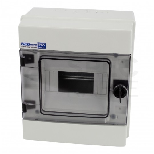 Rozdzielnica natynkowa hermetyczna RH-6 1x6 modułów (500V AC / 1000V DC) IP65 225x260x138mm drzwi transparentne Elektro-Plast