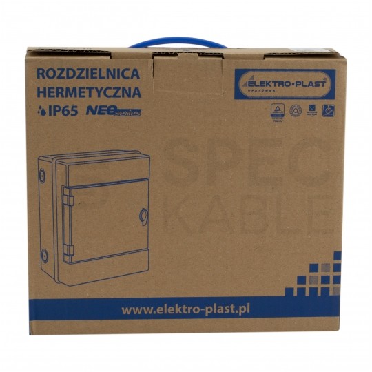 Rozdzielnica natynkowa hermetyczna RH-6 1x6 modułów (500V AC / 1000V DC) IP65 225x260x138mm drzwi transparentne Elektro-Plast