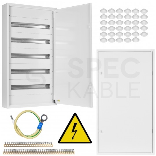 Rozdzielnica natynkowa metalowa 5x24 modułów IP30 (400V AC) 986x544x130mm drzwi pełne KOLE SYSTEMS