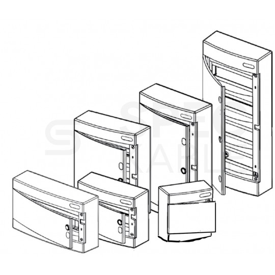 Rozdzielnica natynkowa PNS 1x18 modułów IP40 (400V AC) 396x236x112mm plastikowa drzwi pełne NOARK