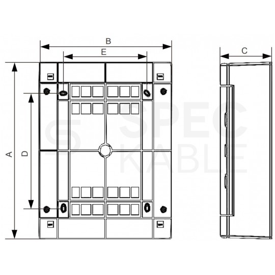 Rozdzielnica natynkowa PNS 3x12 modułów IP40 (400V AC) 287x482x112mm plastikowa drzwi pełne NOARK