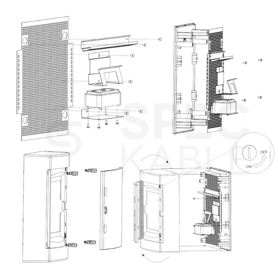 Rozdzielnica natynkowa PNS-MM 2x18 modułów IP40 (400V AC) 396x361x112mm plastikowa drzwi pełne (bez szyny DIN) NOARK