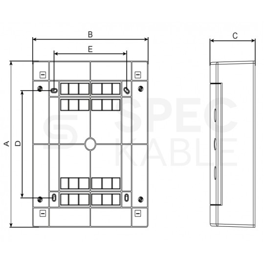 Rozdzielnica natynkowa PNS-MM 3x18 modułów IP40 (400V AC) 396x526x112mm plastikowa drzwi transparentne (bez szyny DIN) NOARK