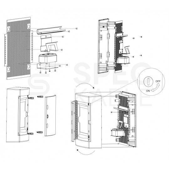 Rozdzielnica natynkowa PNS-MM 3x18 modułów IP40 (400V AC) 396x526x112mm plastikowa drzwi transparentne (bez szyny DIN) NOARK