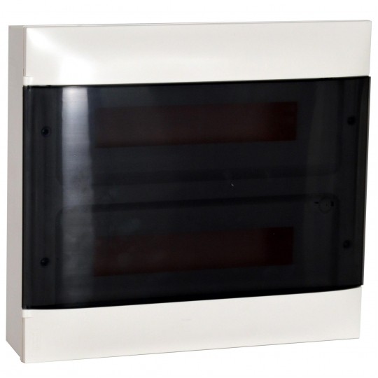 Rozdzielnica natynkowa PRACTIBOX 2x18 modułów IP40 382x432x77mm drzwi transparentne dymne LEGRAND