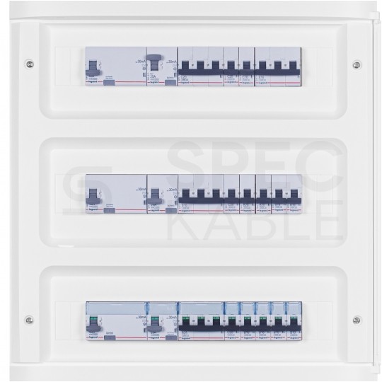 Rozdzielnica natynkowa PRACTIBOX 2x18 modułów IP40 382x432x77mm drzwi transparentne dymne LEGRAND