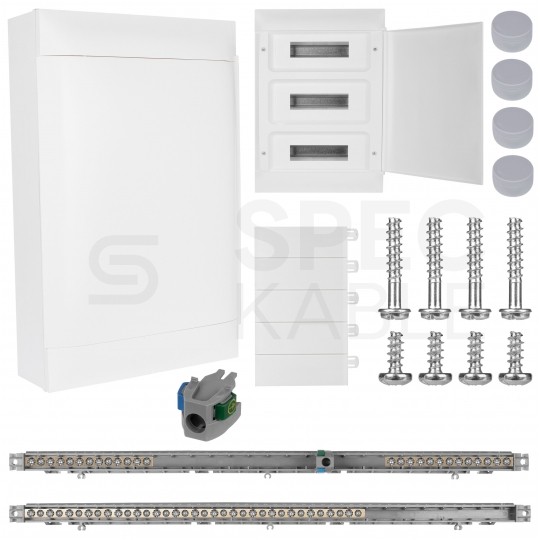 Rozdzielnica natynkowa PRACTIBOX 3x18 modułów IP40 612x432x76mm drzwi pełne LEGRAND