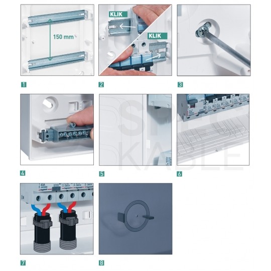 Rozdzielnica natynkowa PRACTIBOX 3x18 modułów IP40 612x432x76mm drzwi pełne LEGRAND