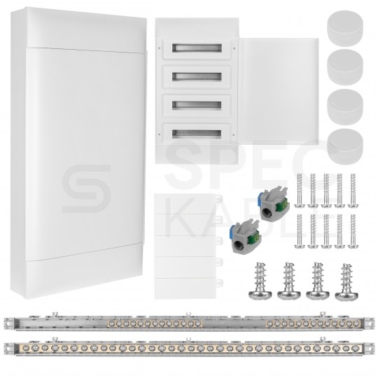 Rozdzielnica natynkowa PRACTIBOX 4x18 modułów IP40 762x432x76mm drzwi pełne LEGRAND