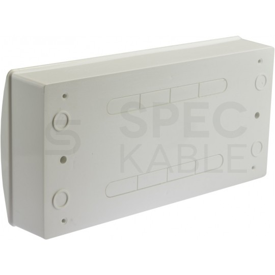 Rozdzielnica natynkowa RN-18 (N+PE) 1x18 modułów IP40 416x205x95mm drzwi transparentne Elektro-Plast