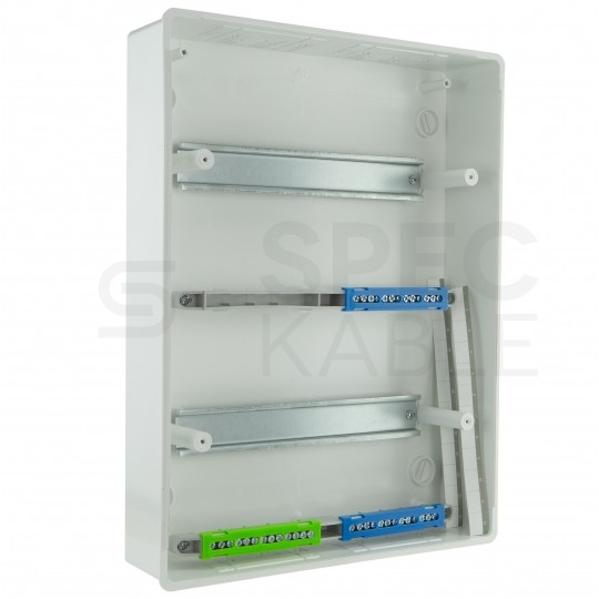 Rozdzielnica natynkowa RN-24 (N+PE) 2x12 modułów IP40 310x404x95mm drzwi transparentne Elektro-Plast