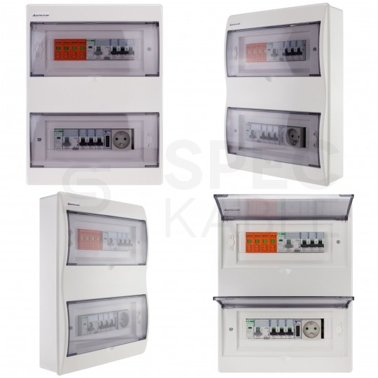 Rozdzielnica natynkowa RN-24 (N+PE) 2x12 modułów IP40 310x404x95mm drzwi transparentne Elektro-Plast