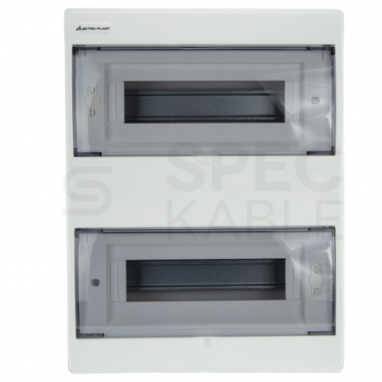 Rozdzielnica natynkowa RN-24 (N+PE) 2x12 modułów IP40 310x404x95mm drzwi transparentne Elektro-Plast