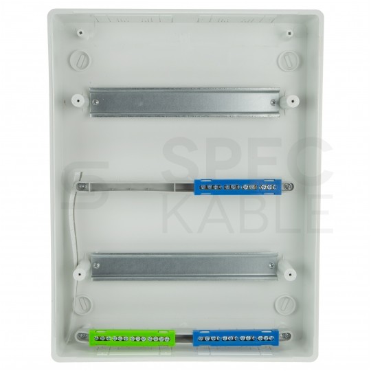 Rozdzielnica natynkowa RN-24 (N+PE) 2x12 modułów IP40 310x404x95mm drzwi transparentne Elektro-Plast