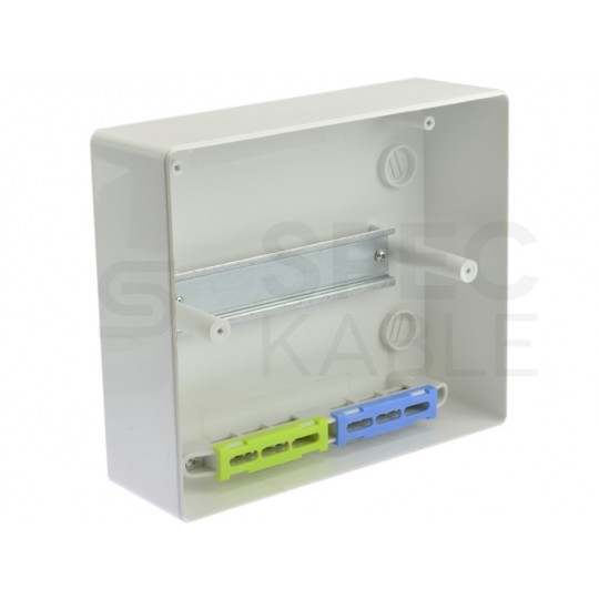 Rozdzielnica natynkowa RN-8 (N+PE) 1x8 modułów IP40 234x200x95mm drzwi transparentne Elektro-Plast