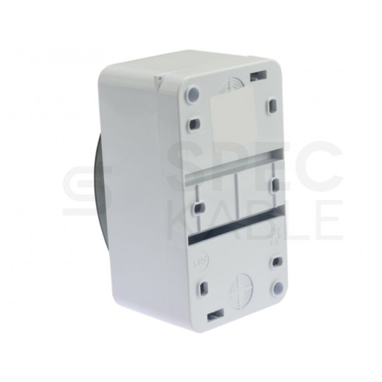 Rozdzielnica natynkowa S-3 (N+PE) 1x3 moduły IP40 77x140x85mm drzwi transparentne dymne PAWBOL