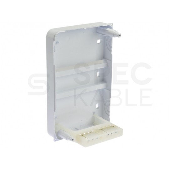 Rozdzielnica natynkowa S-4 (N+PE) 1x4 moduły IP40 92x140x85mm drzwi transparentne dymne PAWBOL