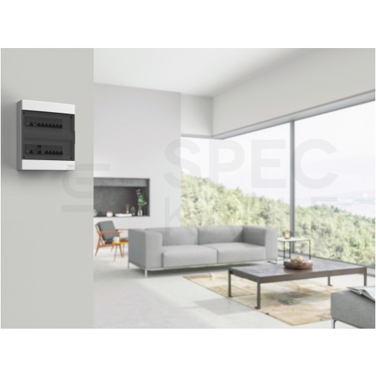 Rozdzielnica obudowa modułowa natynkowa 1x18 drzwi transparentne Easy9 364x220x95mm IP40 Schneider