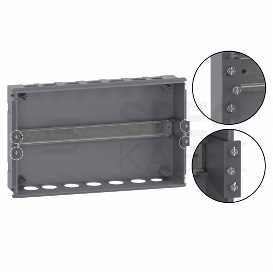 Rozdzielnica obudowa modułowa podtynkowa 3x12 drzwi transparentne Easy9 300x470x99mm IP40 Schneider