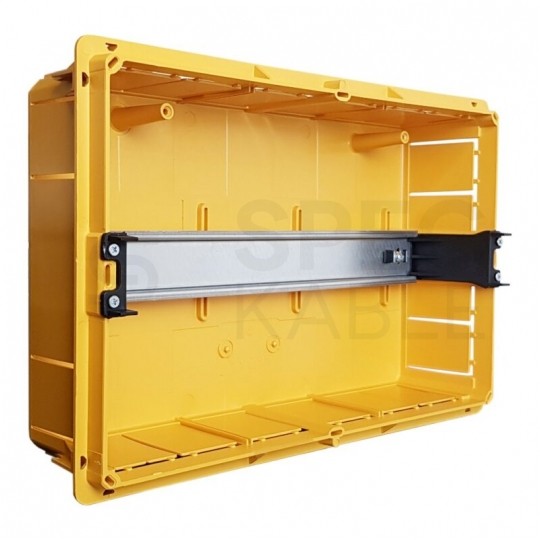 Rozdzielnica podtynkowa 1x12 moduły IP40 300x200x95mm plastikowa bezhalogenowa czarna drzwi transparentne dymne Marlanvil