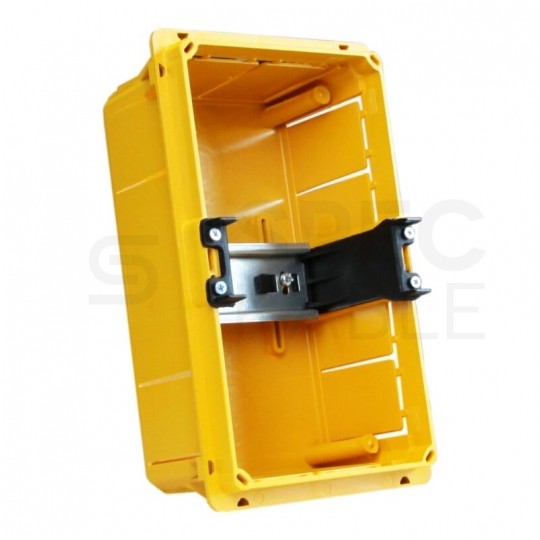 Rozdzielnica podtynkowa 1x4 moduły IP40 120x200x90mm plastikowa bezhalogenowa czarna drzwi transparentne dymne Marlanvil