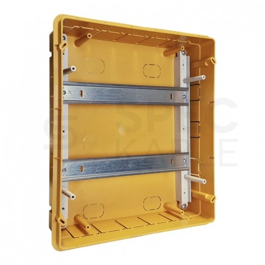 Rozdzielnica podtynkowa 2x12 moduły IP40 314x400x105mm plastikowa bezhalogenowa czarna drzwi transparentne dymne Marlanvil