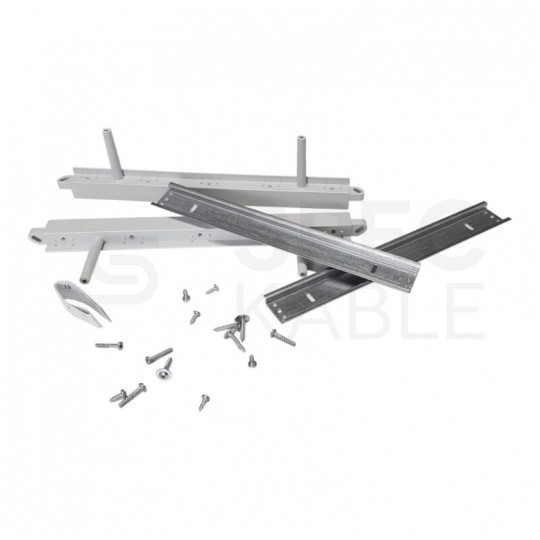 Rozdzielnica podtynkowa 2x12 moduły IP40 315x405x105mm plastikowa bezhalogenowa szara drzwi transparentne dymne Marlanvil