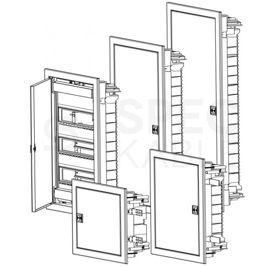 Rozdzielnica podtynkowa PMF 1x12 modułów IP40 (400V AC) 317x346x87mm drzwi pełne NOARK