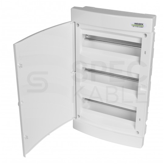 Rozdzielnica podtynkowa PNF-HW do ścian pustych 3x12 modułów IP40 (400V AC) 282x479x99mm plastikowa drzwi pełne NOARK