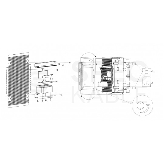Rozdzielnica podtynkowa PNF-MM 3x18 modułów IP40 (400V AC) 392x522x106mm plastikowa drzwi pełne (bez szyny DIN) NOARK