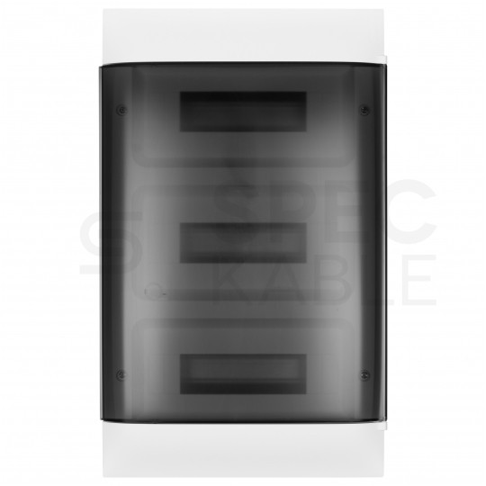 Rozdzielnica podtynkowa PRACTIBOX 3x12 modułów IP40 531x324x72mm drzwi transparentne dymne LEGRAND