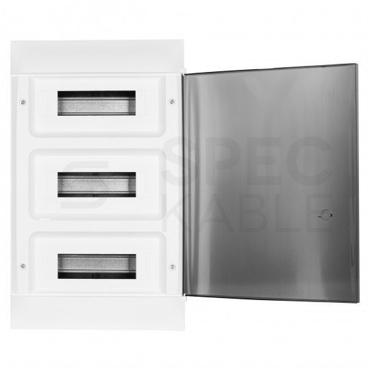 Rozdzielnica podtynkowa PRACTIBOX 3x12 modułów IP40 531x324x72mm drzwi transparentne dymne LEGRAND