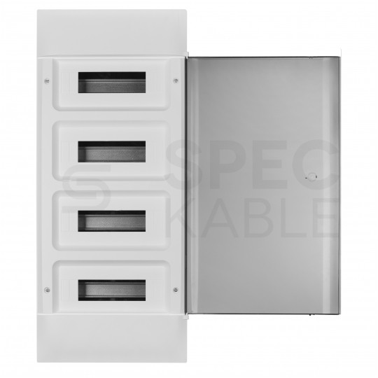 Rozdzielnica podtynkowa PRACTIBOX 4x12 modułów IP40 761x324x72mm drzwi transparentne dymne LEGRAND