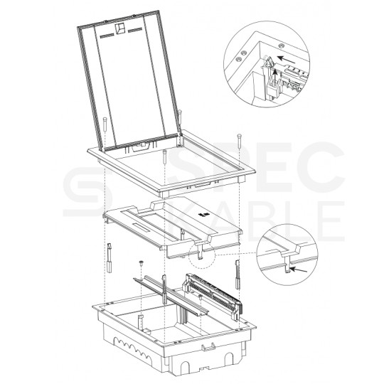 Rozdzielnica podtynkowa PXF 2x12 modułów IP40 (400V AC) 368x330x88mm drzwi pełne NOARK