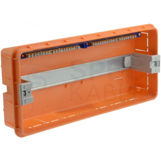 Rozdzielnica podtynkowa RP-18 (N+PE) 1x18 modułów IP40 205x416x74mm drzwi transparentne Elektro-Plast