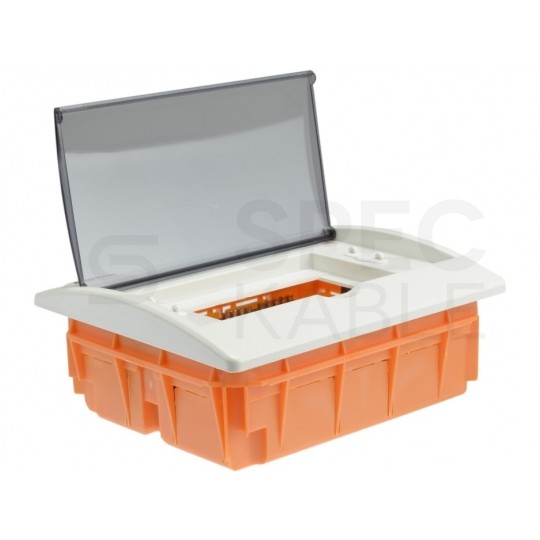 Rozdzielnica podtynkowa RP-8 (N+PE) 1x8 modułów IP40 200x234x74mm drzwi transparentne Elektro-Plast