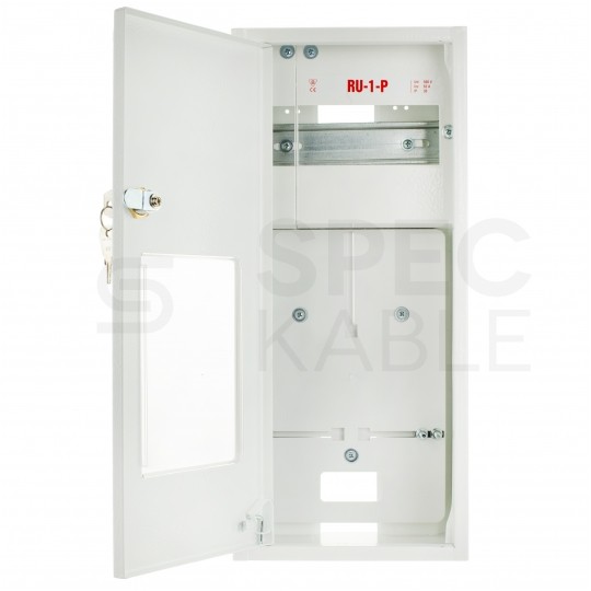 Rozdzielnica uniwersalna licznikowa 1-fazowa plombowana IP30 natynkowa płytka biała RU-1-P Karwasz