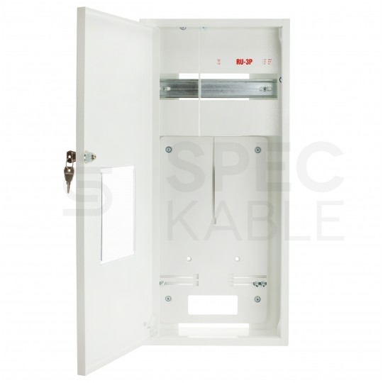 Rozdzielnica uniwersalna licznikowa 3-fazowa plombowana IP30 natynkowa płytka biała RU-3-P Karwasz