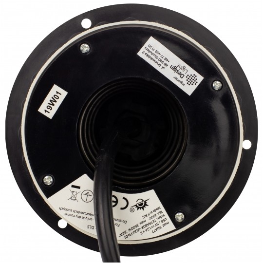 Rozgałęźnik meblowy na 3 gniazda [2P+Z] 230V 16A + 2x USB A (5V / 2,4A) okrągły aluminiowy wpuszczany w blat TETRA BOX 1,4m