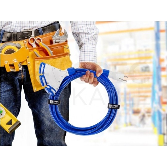 Rozgałęźnik na kabel 3 gniazda [2P+Z] 230V 16A czarno-czerwony IP54 EXTREM X3