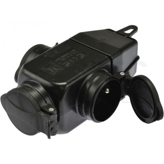 Rozgałęźnik na kabel 3 gniazda [2P+Z] 230V 16A czarny IP44