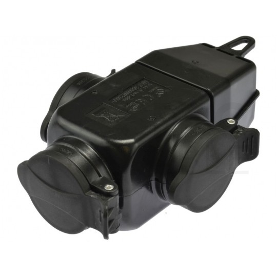 Rozgałęźnik na kabel 3 gniazda [2P+Z] 230V 16A czarny IP44