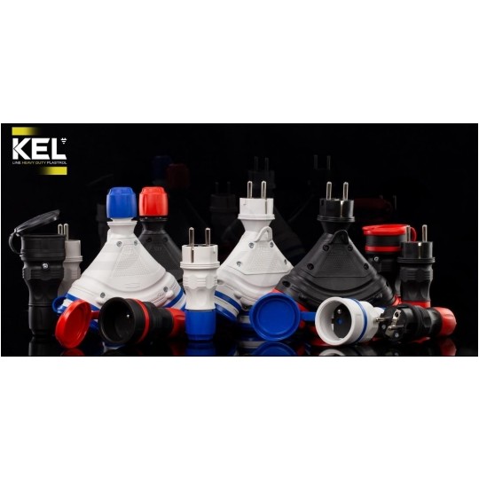 Rozgałęźnik sieciowy na 3 gniazda [2P+Z] 230V 16A szaro-niebieski IP54 EXTREM X3