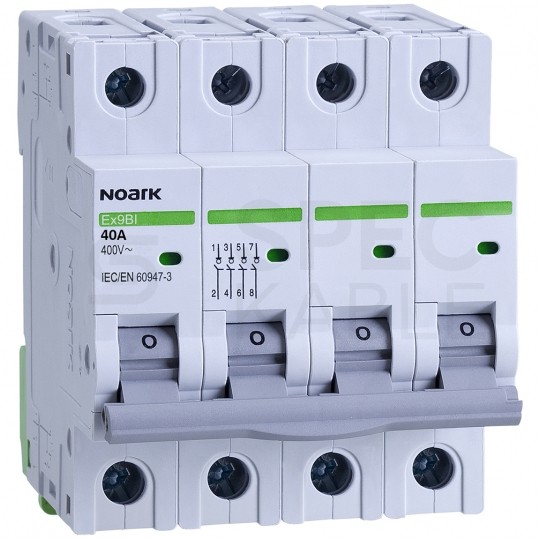 Rozłącznik izolacyjny 40A 4-biegunowy 4P (400V AC) 4-modułowy NOARK