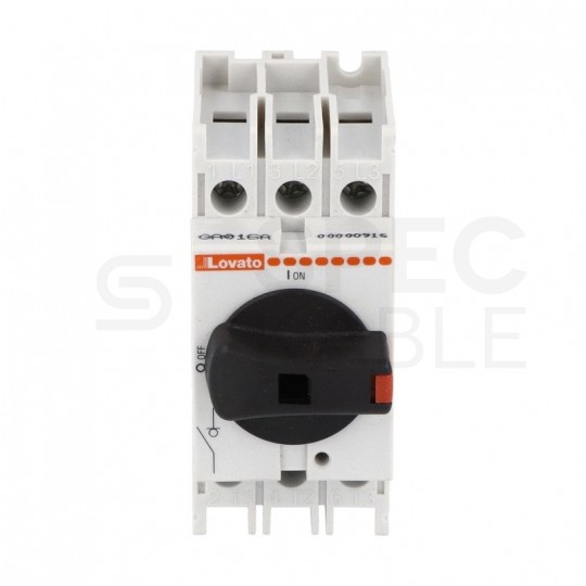 Rozłącznik izolacyjny z pokrętłem 16A 7,5kW 3-biegunowy 3P (690V AC) GA016A LOVATO
